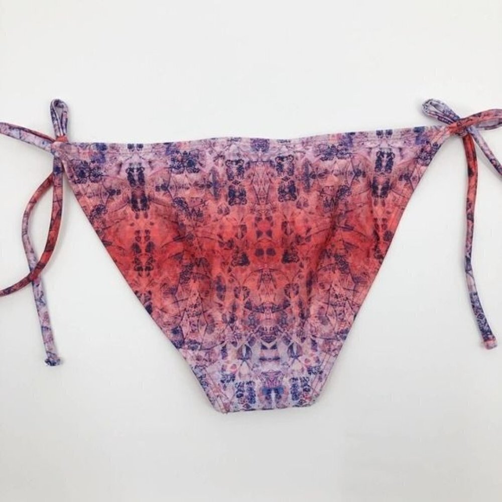 Topshop Swimsuit String Bikini Bottoms Festival Ombre Pink Women's Size 4 NWOT - Picture 6 of 12